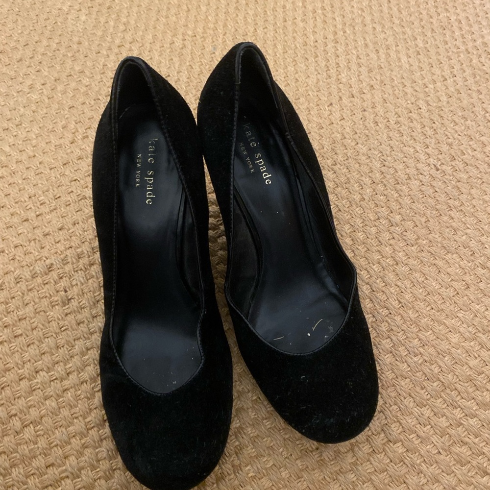 Kate Spade Black Velvet Heels